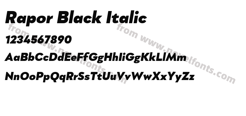 Rapor Black ItalicPreview