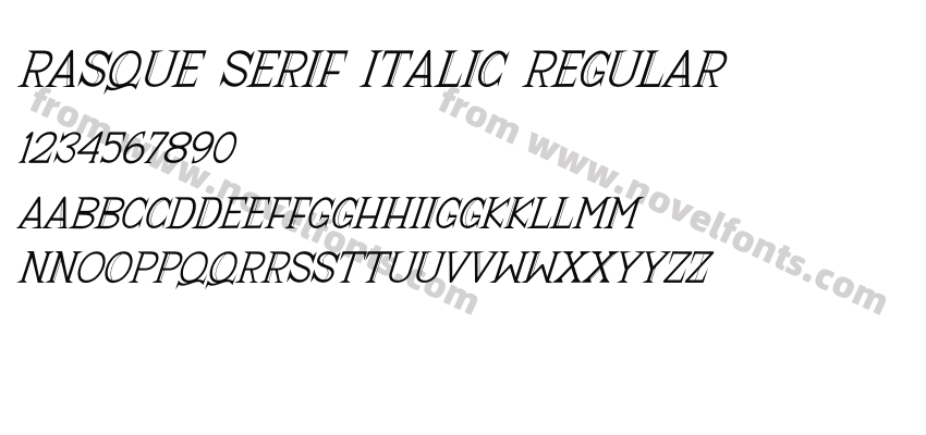 Rasque Serif Italic RegularPreview