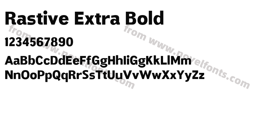 Rastive Extra BoldPreview