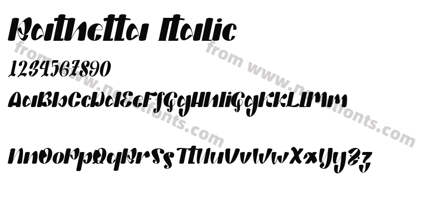Rathetta ItalicPreview