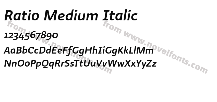 Ratio Medium ItalicPreview