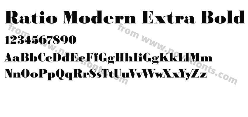 Ratio Modern Extra BoldPreview