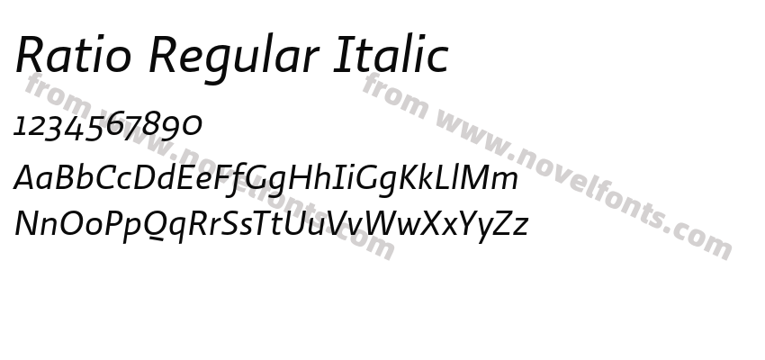 Ratio Regular ItalicPreview