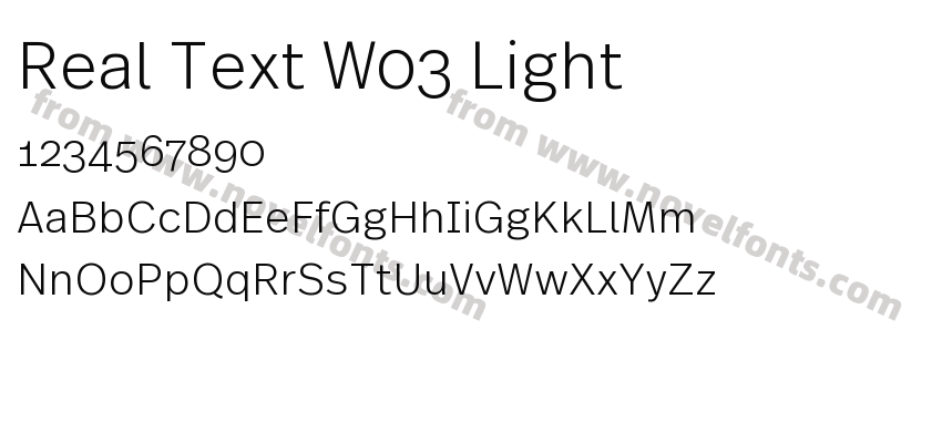 Real Text W03 LightPreview