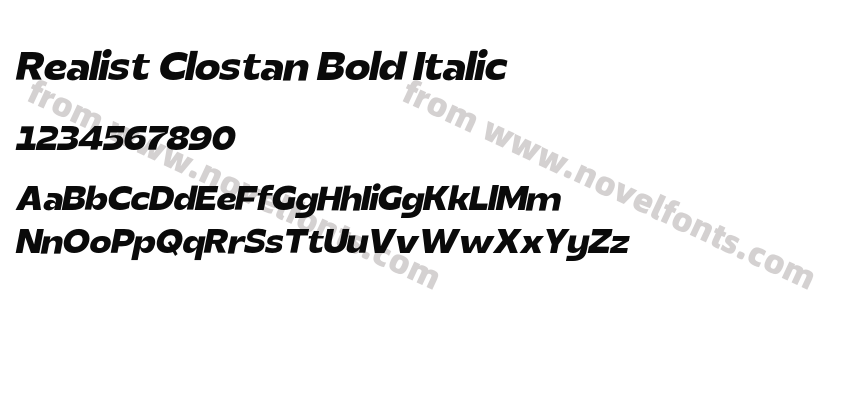 Realist Clostan Bold ItalicPreview
