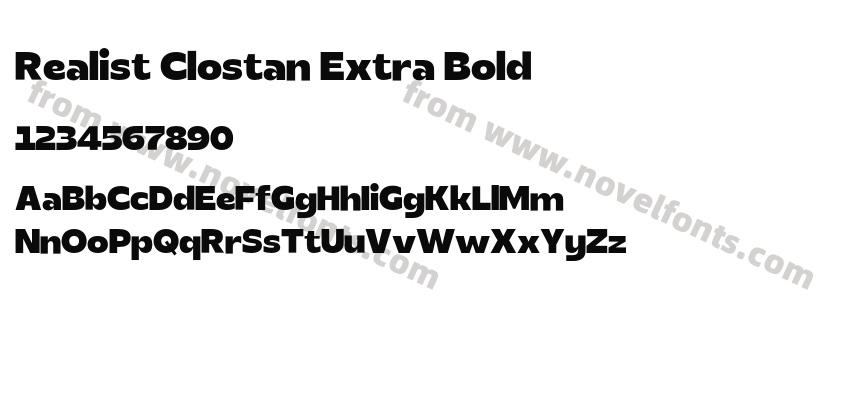 Realist Clostan Extra BoldPreview