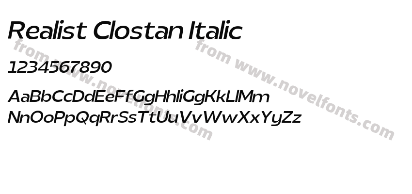 Realist Clostan ItalicPreview