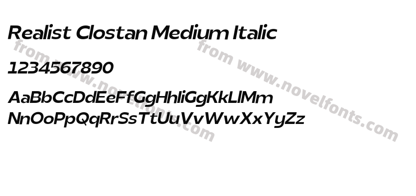 Realist Clostan Medium ItalicPreview