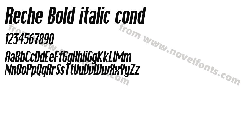 Reche Bold italic condPreview