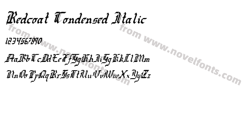 Redcoat Condensed ItalicPreview