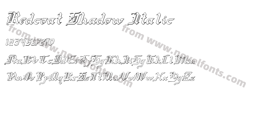 Redcoat Shadow ItalicPreview