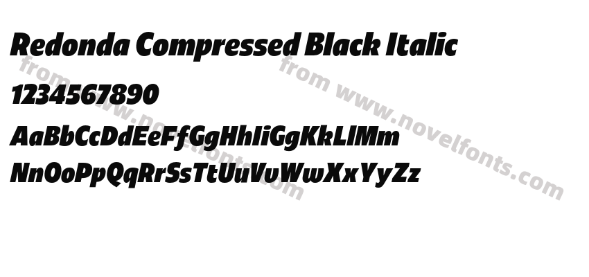 Redonda Compressed Black ItalicPreview