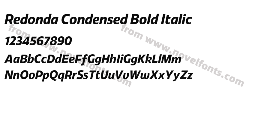 Redonda Condensed Bold ItalicPreview
