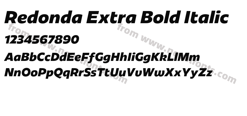 Redonda Extra Bold ItalicPreview