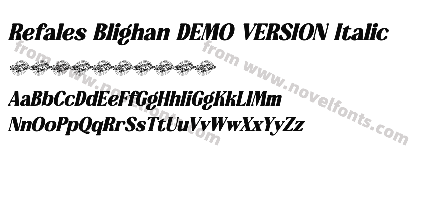 Refales Blighan DEMO VERSION ItalicPreview