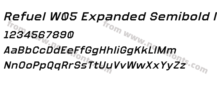 Refuel W05 Expanded Semibold ItPreview