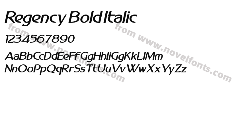 Regency Bold ItalicPreview