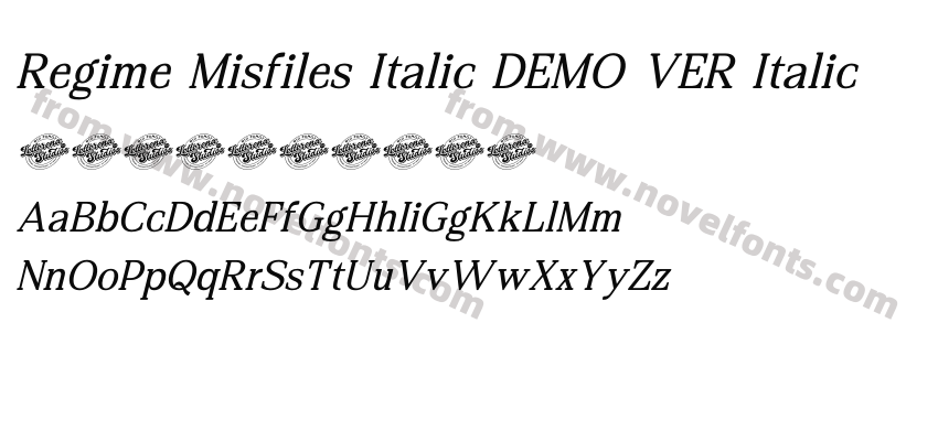 Regime Misfiles Italic DEMO VER ItalicPreview