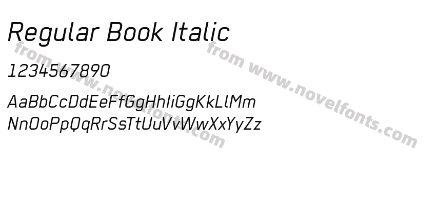 Regular Book ItalicPreview