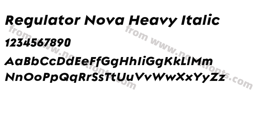 Regulator Nova Heavy ItalicPreview