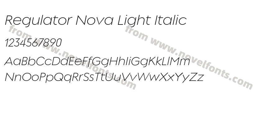 Regulator Nova Light ItalicPreview