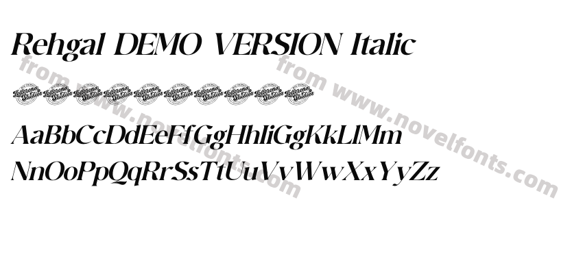 Rehgal DEMO VERSION ItalicPreview