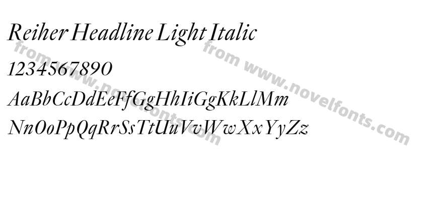 Reiher Headline Light ItalicPreview