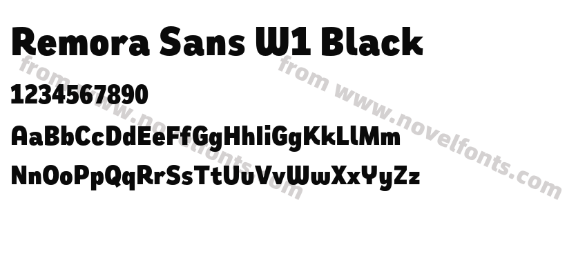 Remora Sans W1 BlackPreview