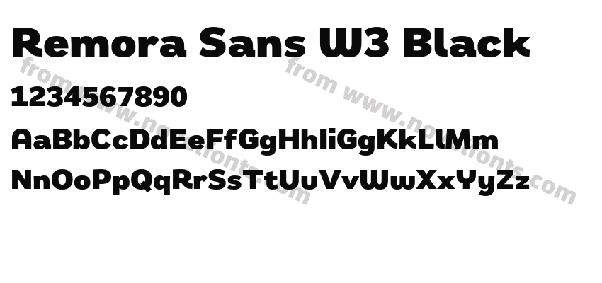 Remora Sans W3 BlackPreview