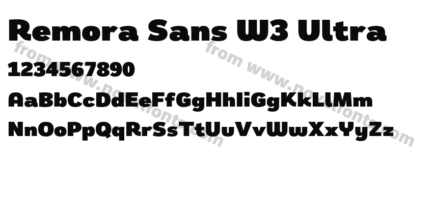 Remora Sans W3 UltraPreview
