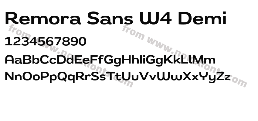 Remora Sans W4 DemiPreview