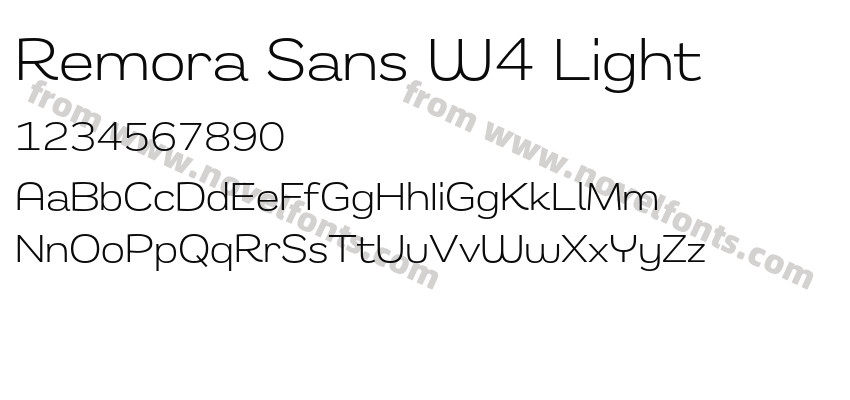 Remora Sans W4 LightPreview