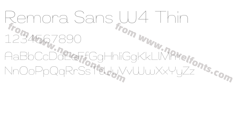 Remora Sans W4 ThinPreview