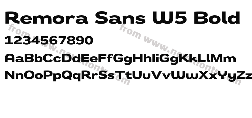Remora Sans W5 BoldPreview
