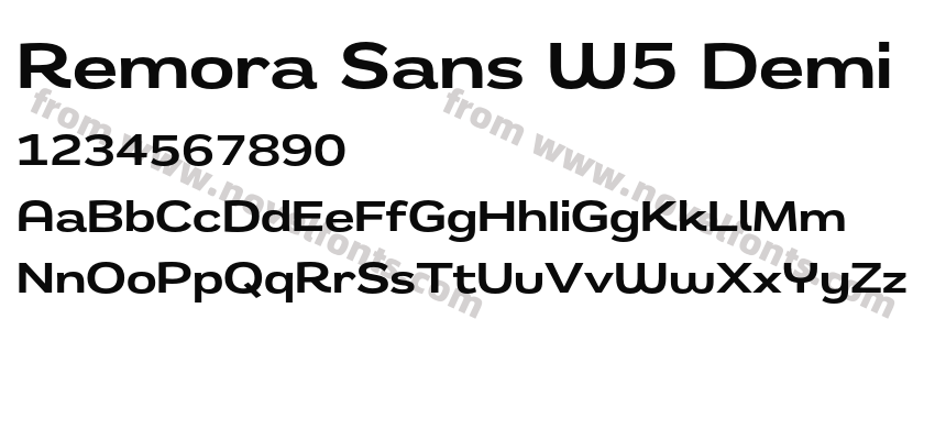 Remora Sans W5 DemiPreview