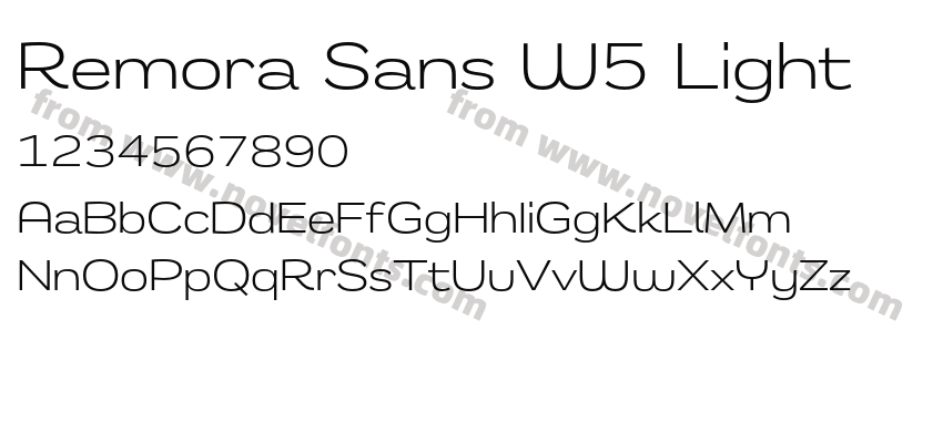 Remora Sans W5 LightPreview