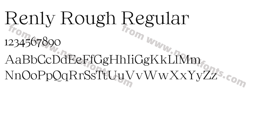 Renly Rough RegularPreview