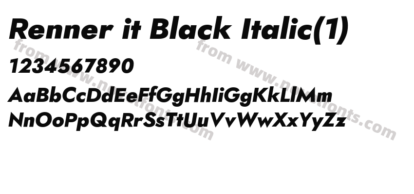 Renner it Black Italic(1)Preview