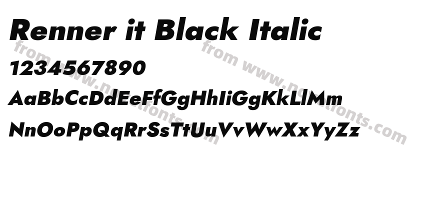 Renner it Black ItalicPreview