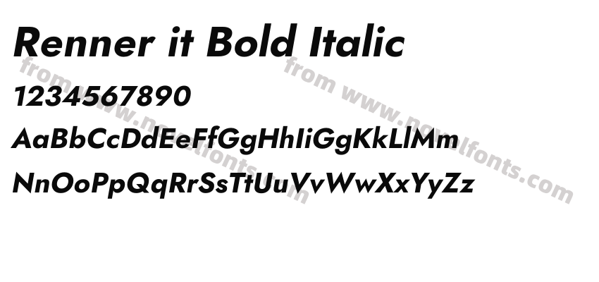 Renner it Bold ItalicPreview