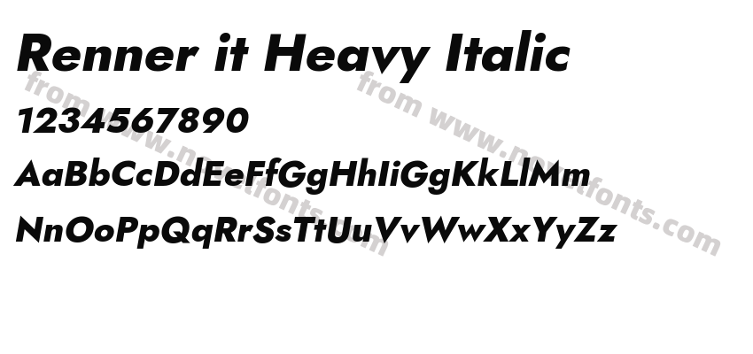 Renner it Heavy ItalicPreview