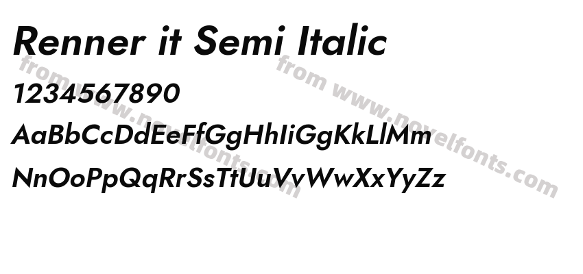 Renner it Semi ItalicPreview