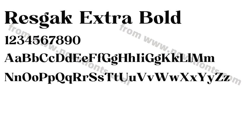 Resgak Extra BoldPreview