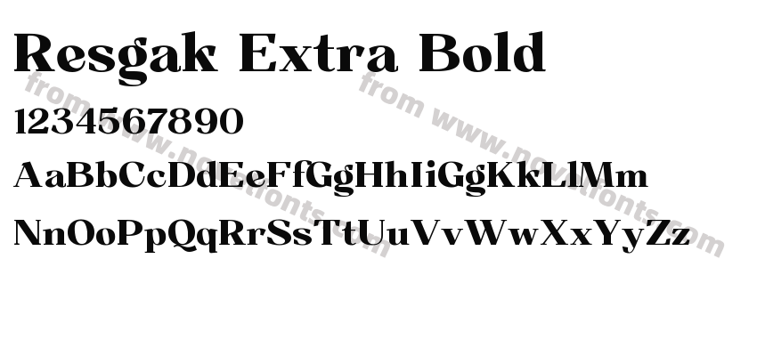 Resgak Extra BoldPreview