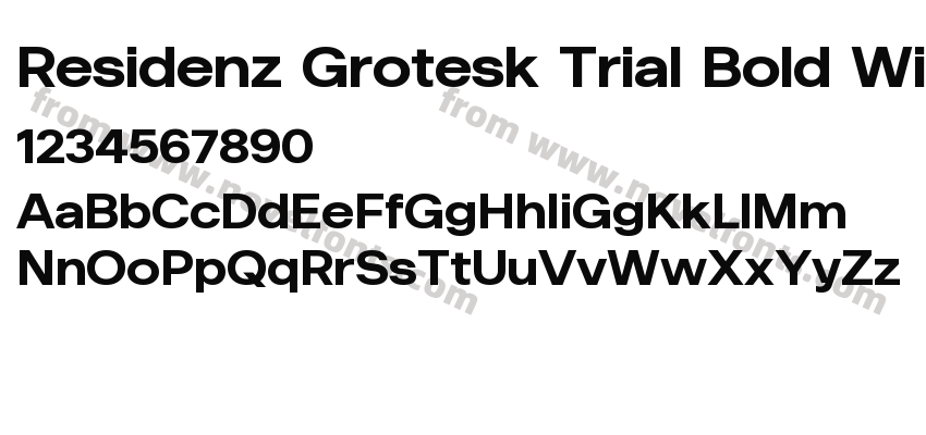 Residenz Grotesk Trial Bold WidePreview