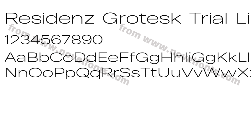 Residenz Grotesk Trial Light ExtPreview