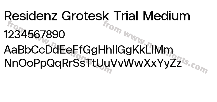 Residenz Grotesk Trial MediumPreview