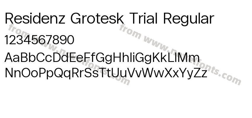 Residenz Grotesk Trial RegularPreview