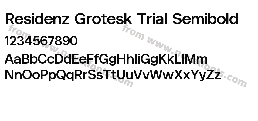 Residenz Grotesk Trial SemiboldPreview