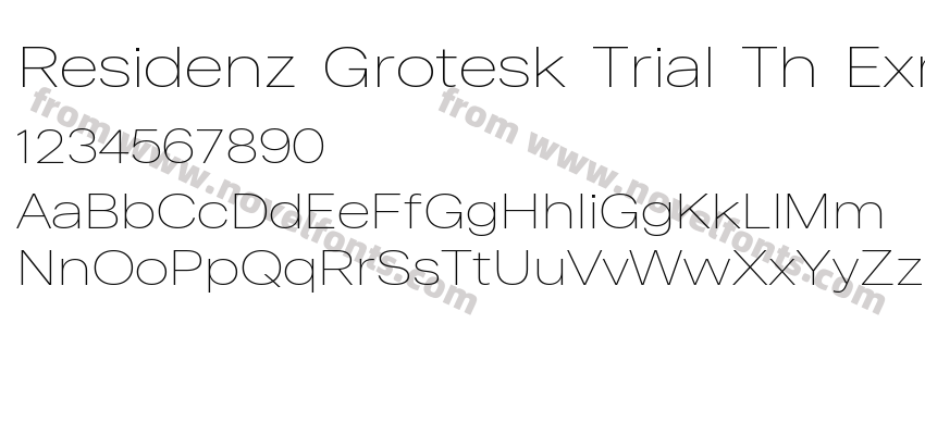 Residenz Grotesk Trial Th Exra WiPreview